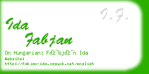 ida fabjan business card